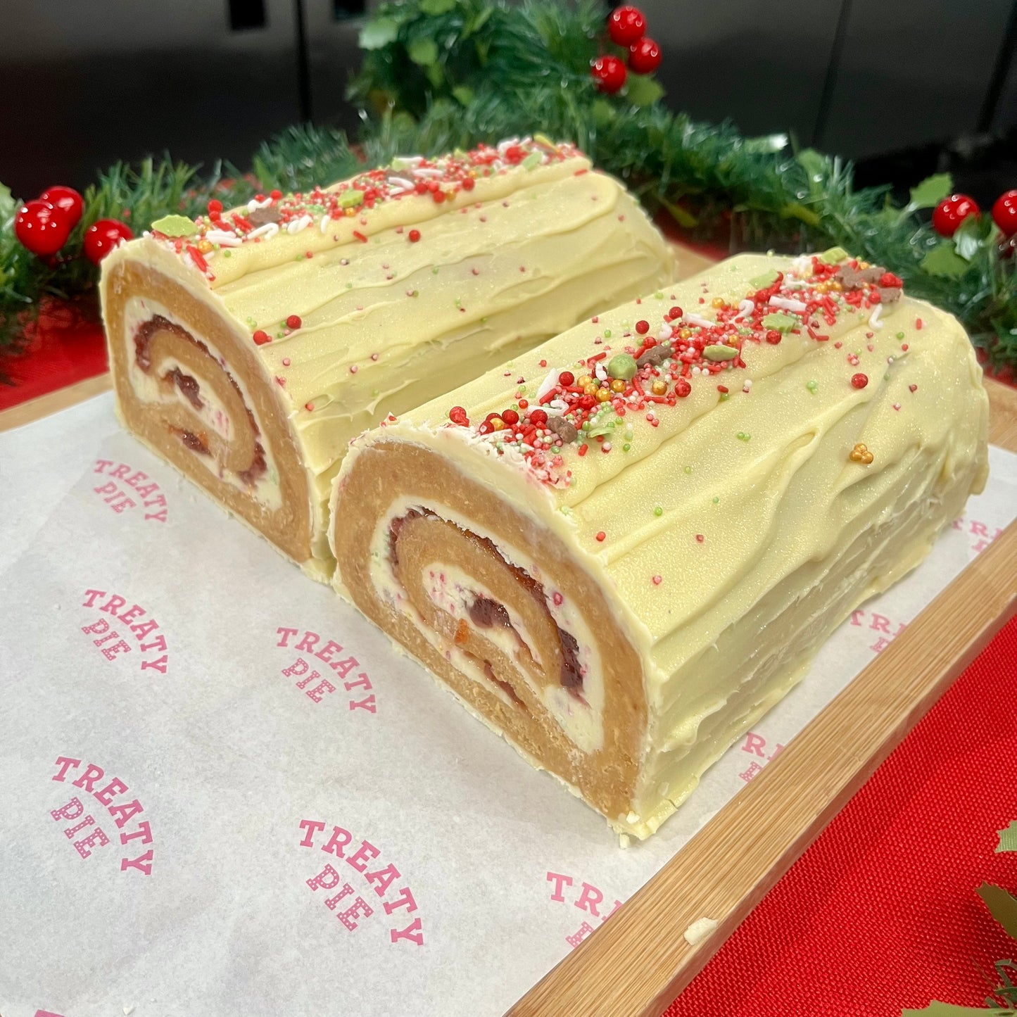 Festive Blondie Yule Log